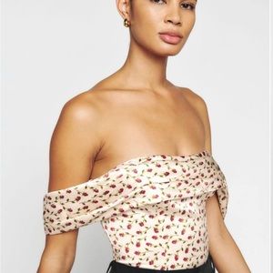 Lux rose silk top réformation